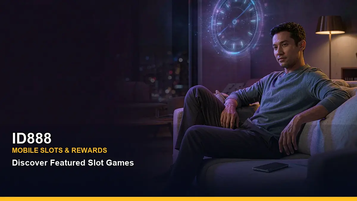 ID888 high-energy play responsible gaming guide in a clock hologram layout for Philippine players