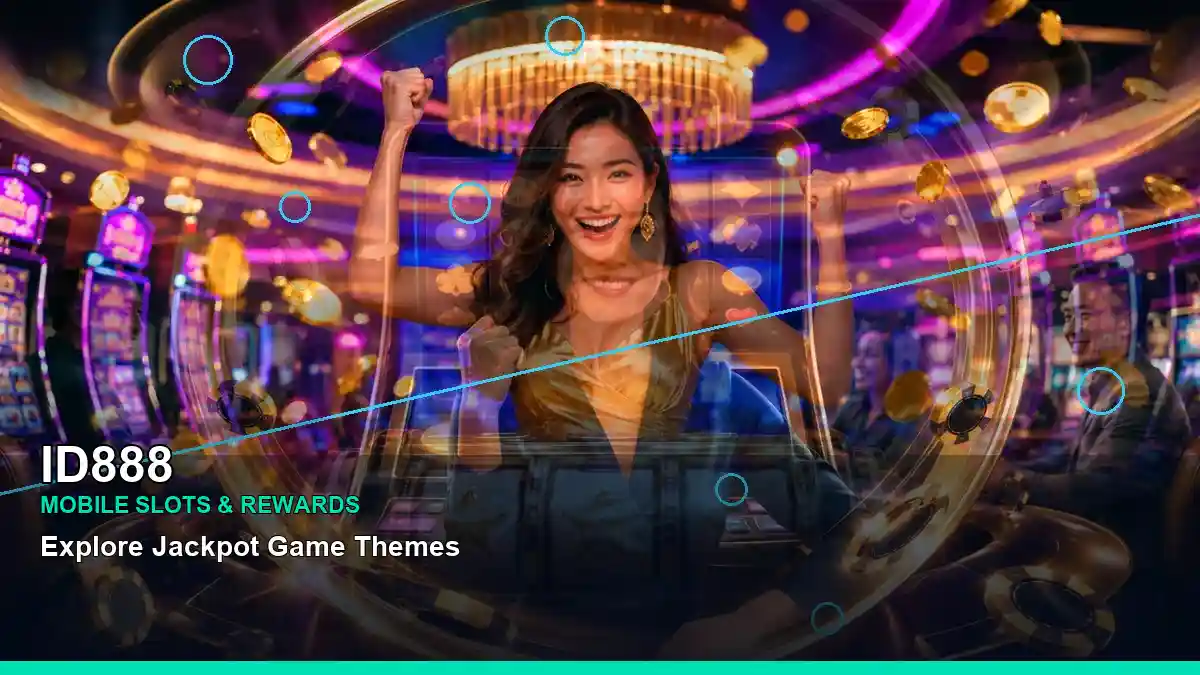 ID888 duo online slot games featuring an adult Filipina casino host with a centered composition