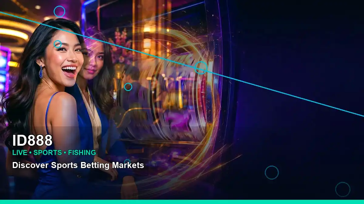 ID888 mobile casino first deposit rewards featuring an adult Filipina casino host with a left-framed composition